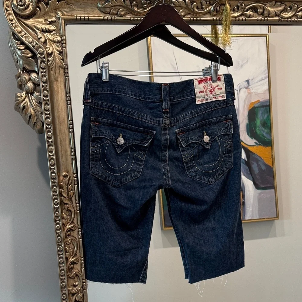 True Religion Indigo Jean Shorts